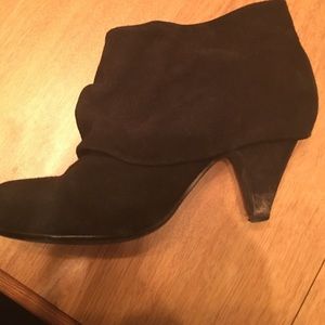 Suade black booties