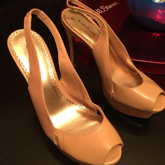 New Bebe nude high heel shoes