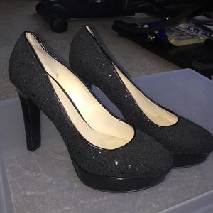 Nine West Sparkle Black Heels