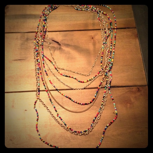Long Multi-Strand/Multi-Color Necklace