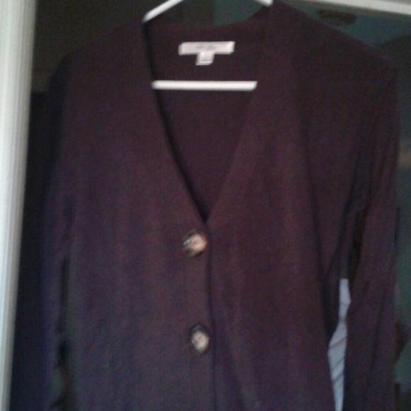 Brown, big button cardigan
