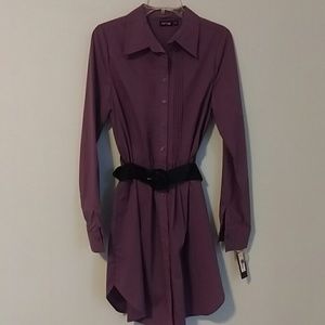 Tunic top with belt - purple