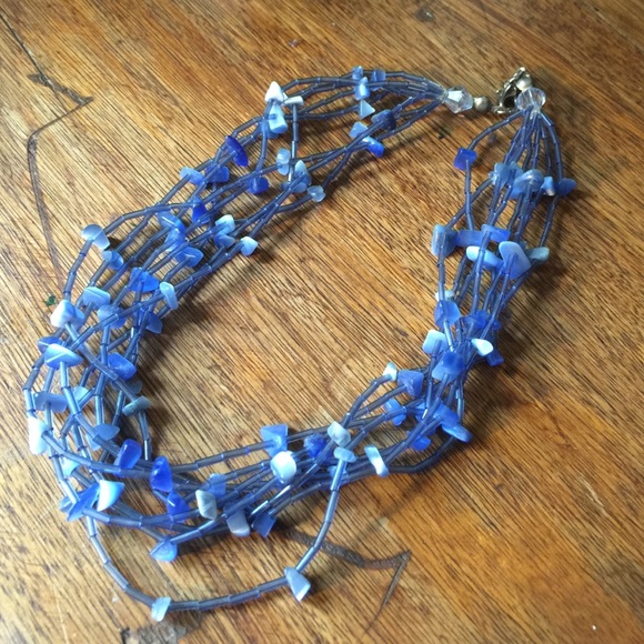 Multi layer beaded necklace
