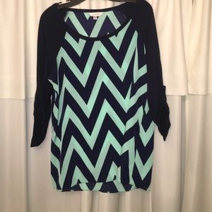 Charming Charlie chevron dress shirt