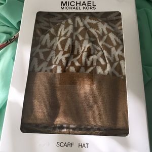 Michael Kors Hat & Scarf Set