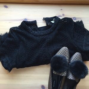 Lauren Conrad black lace dress.