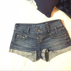 Guess Jean Shorts fringe Sz 31
