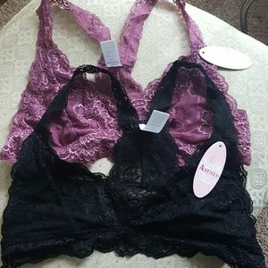 NWT 2 LACE BRALETTES