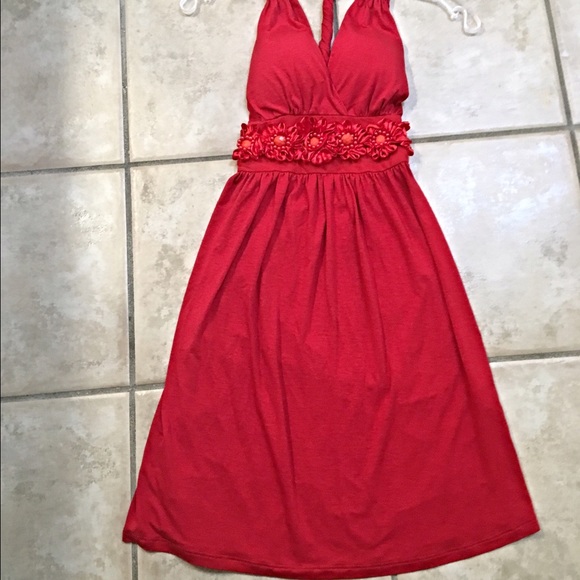 Gorgeous in Red! Embellished empire waist dress! - Picture 3 of 4
