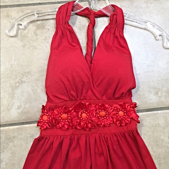 Gorgeous in Red! Embellished empire waist dress! - Picture 4 of 4