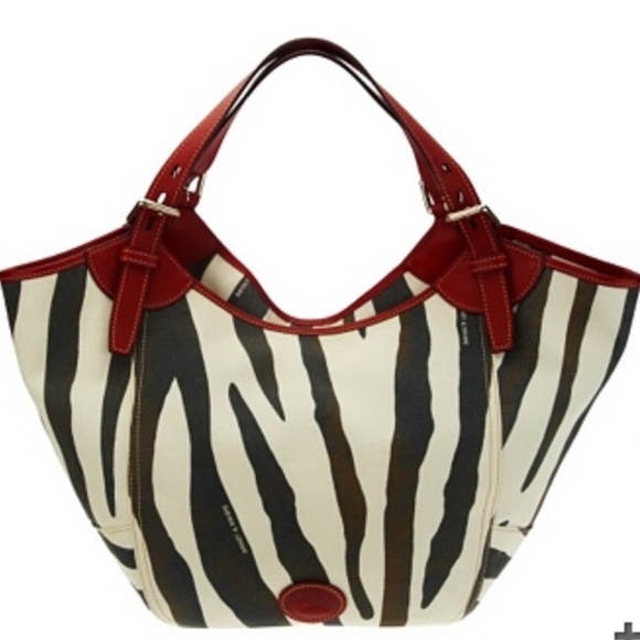 Dooney and Bourke zebra canvas bag