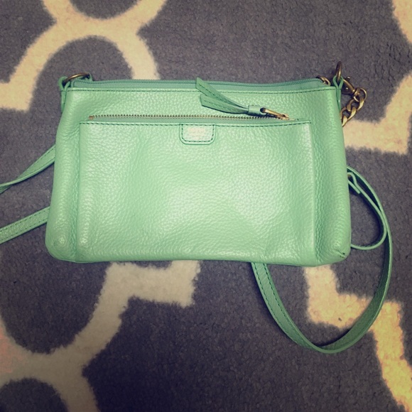 Mint green Fossil cross body