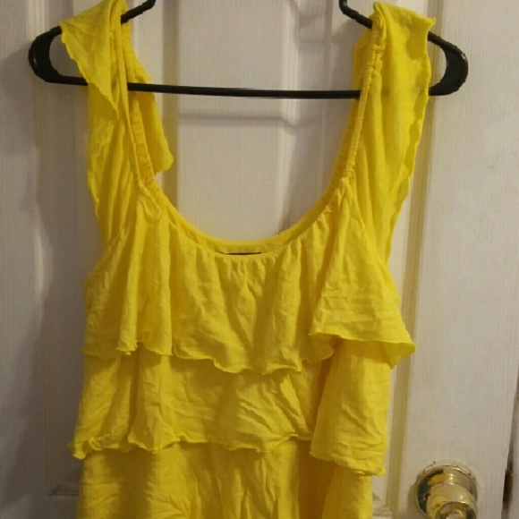 EXPRESS YELLOW DRESSY TOP - Picture 1 of 2