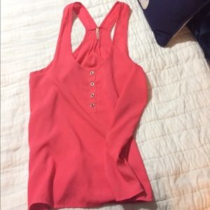 Coral Sheer Racerback Tank