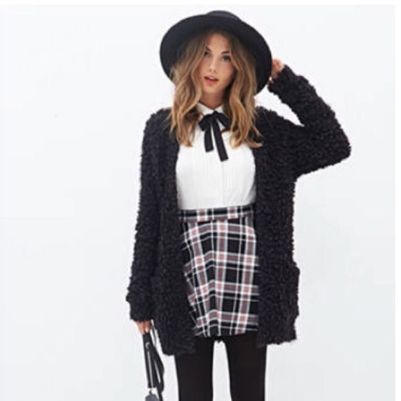 Forever 21 Fuzzy Popcorn Knit Cardigan