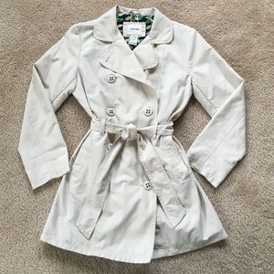 Beige kids trench coat