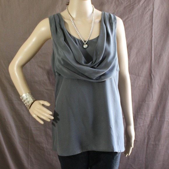 Halogen Silk Cowl Sleeveless Top Size Large