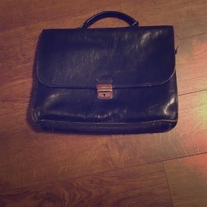 Vintage leather briefcase.