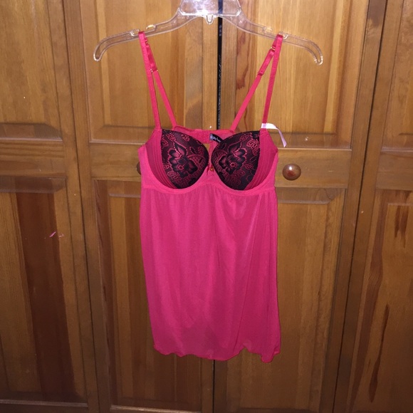 Baby doll red and black lace lingerie