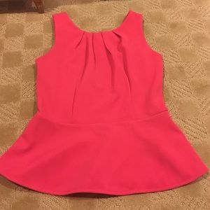 Pink peplum top