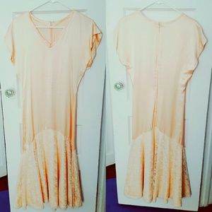 VINTAGE 20's mermaid style peach dress
