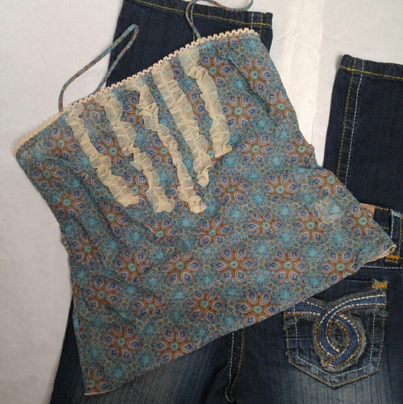 Vintage 90's boho ruffled tank top - Picture 8 of 8