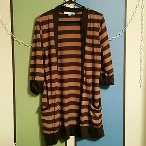 Brown Stripe Light Cotton Jackets