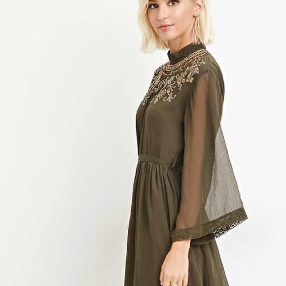 Sequin Chiffon Maxi Dress
