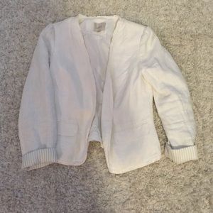 White linen blazer
