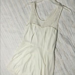 Express Sz4 Cream Chiffon/Lace Dress