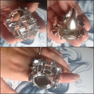 Layered rhinestone ring