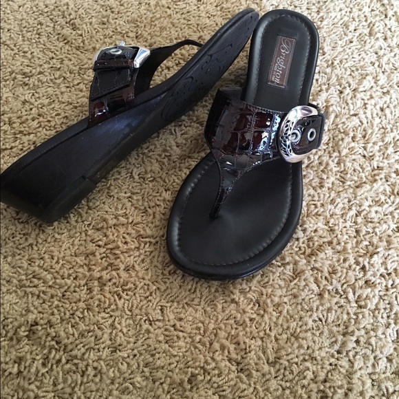 Tortoise shell Brighton sandals