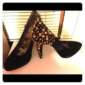 Sam Edelman studded black velvet heels