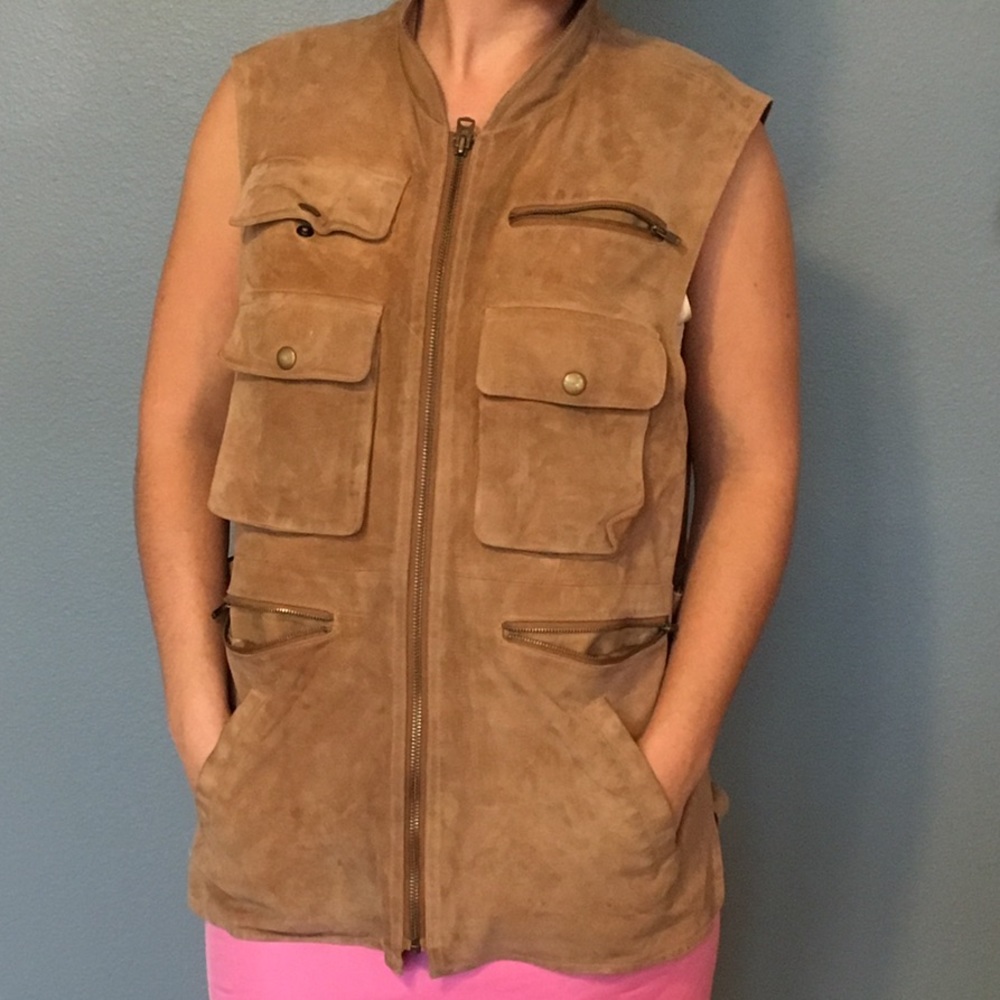 Ralph Lauren leather vest 🎀prices negotiable🎀