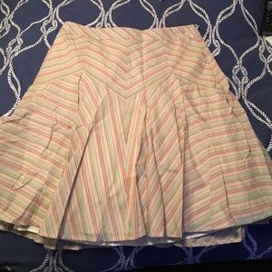 LOFT striped skirt with side zipper