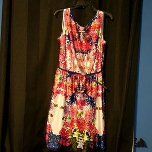 Floral Polyester Dress