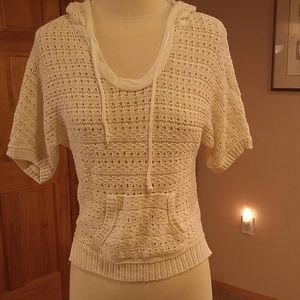 American Eagle Outfitters Crocheted Hooded Top