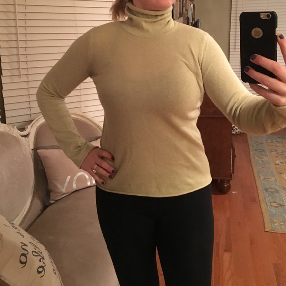 Jcrew soft green turtleneck sweater!