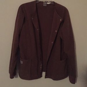 Urbane scrubs jacket medium brown