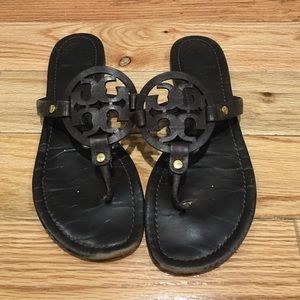 Tory Burch dark brown Miller sandals