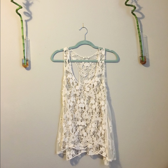 Nordstrom | Lace & Crochet Top