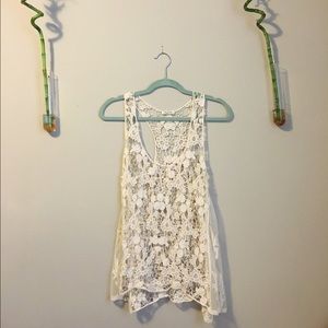 Nordstrom | Lace & Crochet Top