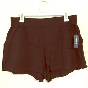 Black flowy/flared shorts