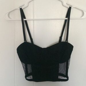 Black lace bralette