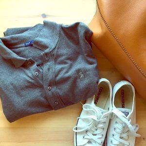 Ralph Lauren polo, long sleeve dress.