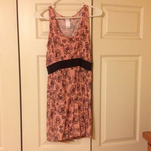 Coral rose dress