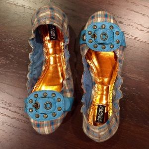 Naughty Monkey "The Cooler" Plaid Ballet Flats