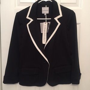 Black Blazer with White Trim