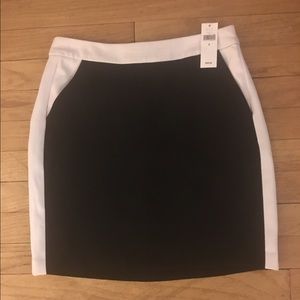 Black and white colorblock miniskirt NWT
