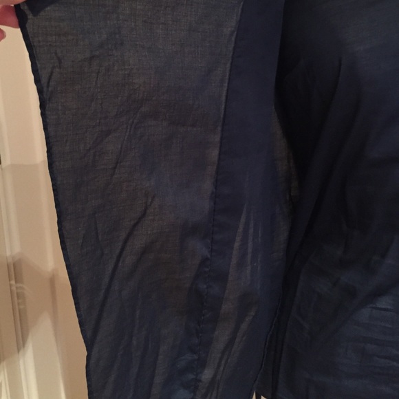 🎉HP🎉 Anthropologie navy draped sleeveless top - Picture 4 of 4